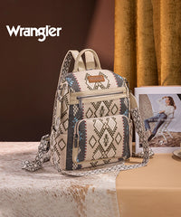 Wrangler Aztec Print Canvas Backpack