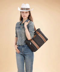 Wrangler Whipstitch tote bag in BK