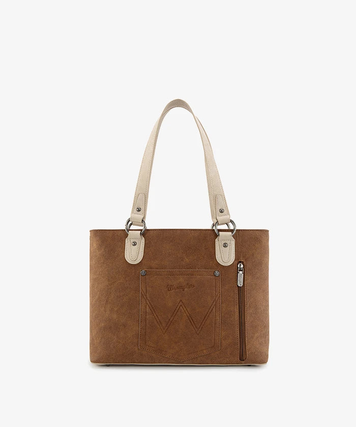 Wrangler Whipstitch tote bag in BR