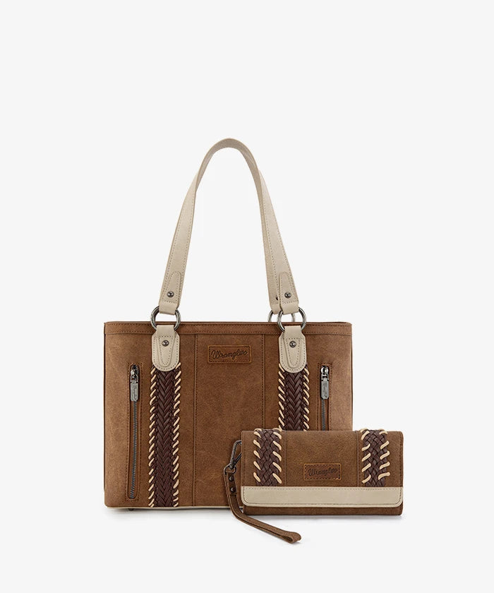 Wrangler Whipstitch tote bag in BR