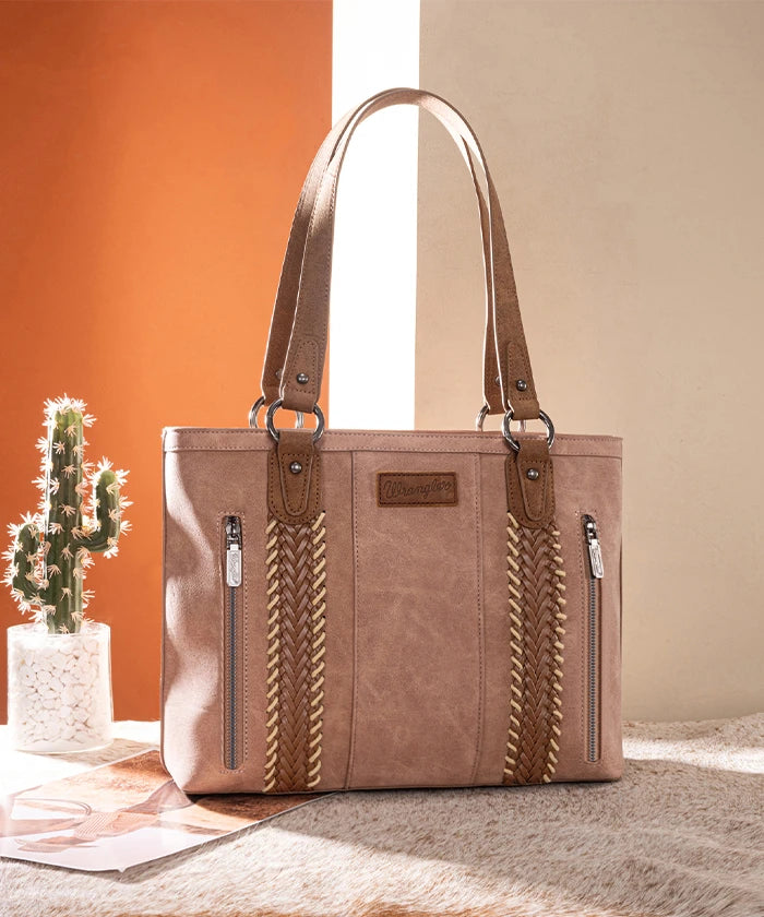 Wrangler Whipstitch tote bag in DPK