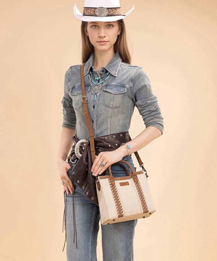 Wrangler top handle crossbody bag in BG