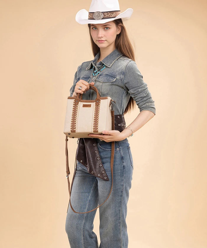 Wrangler top handle crossbody bag in BG