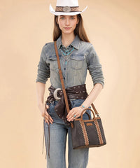 Wrangler top handle crossbody bag in BK