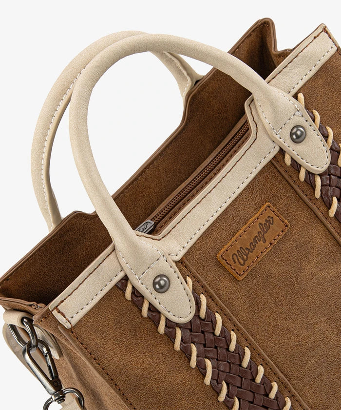 Wrangler top handle crossbody bag in BR