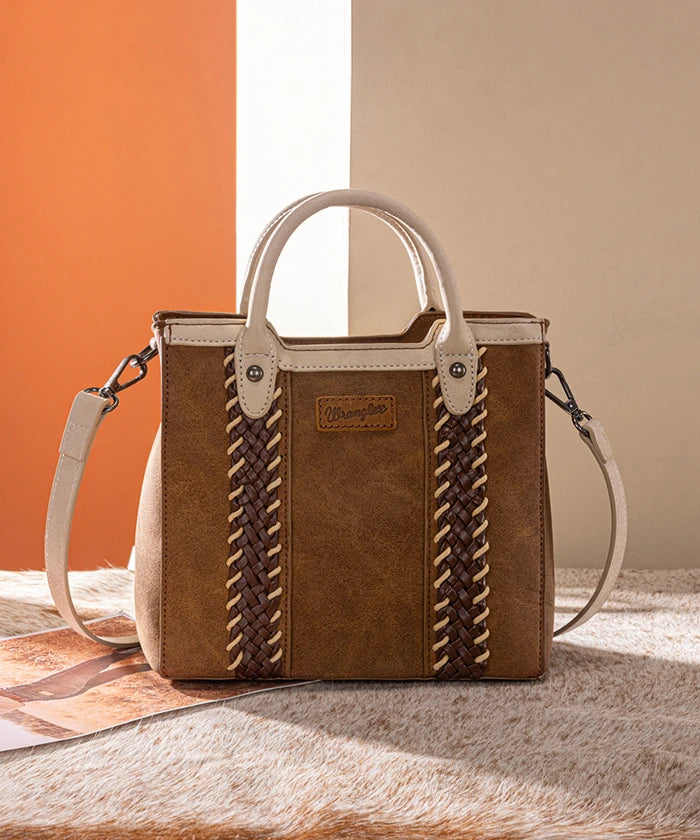 Wrangler top handle crossbody bag in BR