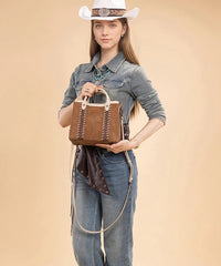 Wrangler top handle crossbody bag in BR