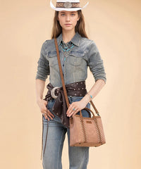 Wrangler top handle crossbody bag in DPK