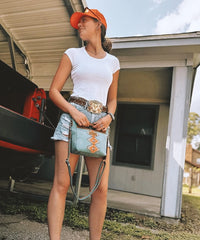 Wrangler Aztec Embroidered Crossbody Bag