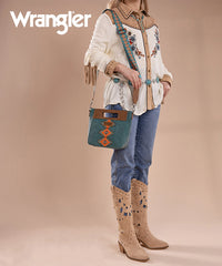 Wrangler Aztec Embroidered Crossbody Bag