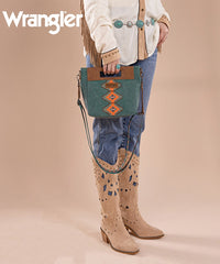 Wrangler Aztec Embroidered Crossbody Bag