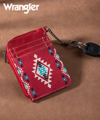 Wrangler All-over Aztec Print Mini Zip Card Case