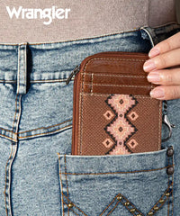 Wrangler All-over Aztec Print Mini Zip Card Case