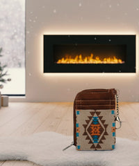 Wrangler All-over Aztec Print Mini Zip Card Case