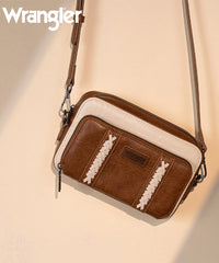 Wrangler Whipstitch Leather Crossbody Purse