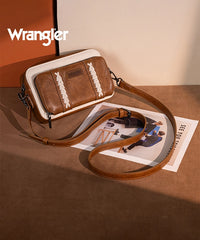Wrangler Whipstitch Leather Crossbody Purse