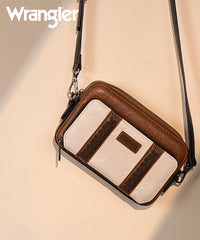Wrangler Whipstitch Leather Crossbody Purse