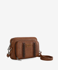 Wrangler Whipstitch Leather Crossbody Purse