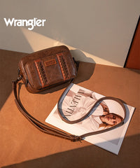 Wrangler Whipstitch Leather Crossbody Purse