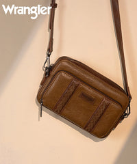 Wrangler Whipstitch Leather Crossbody Purse
