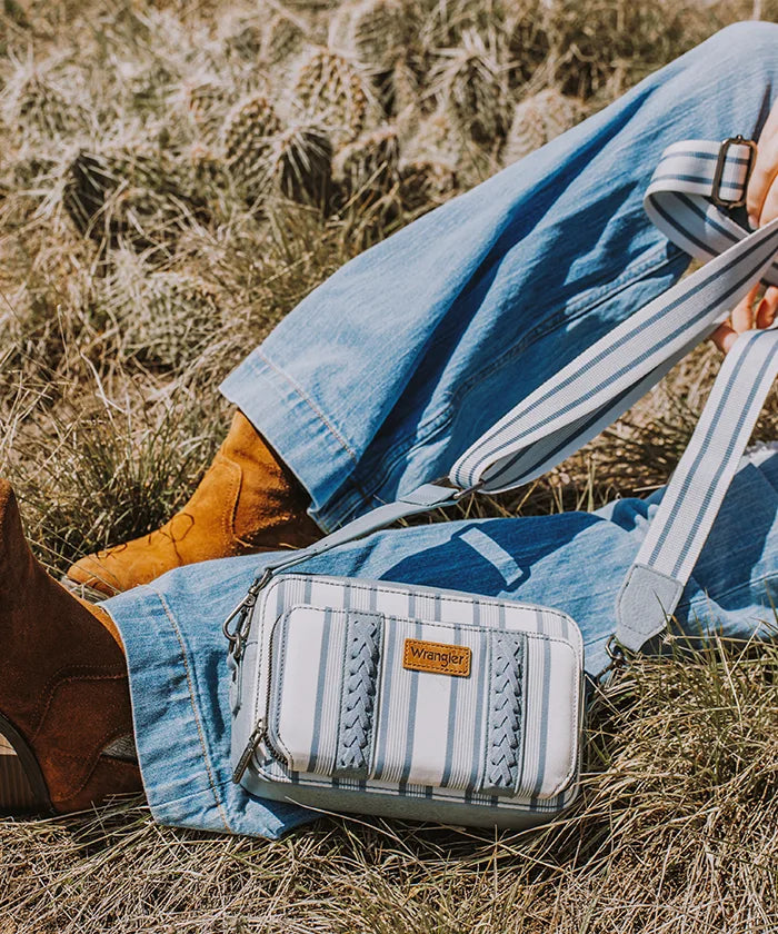 Wrangler Striped Crossbody Purse-Country Glam Outfits