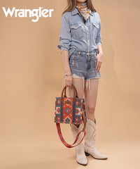 Wrangler Aztec Pattern Dual Sided Print Tote Bag