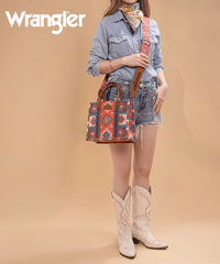 Wrangler Aztec Pattern Dual Sided Print Tote Bag