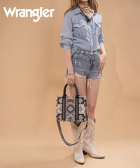 Wrangler Aztec Pattern Dual Sided Print Tote Bag