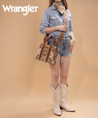 Wrangler Aztec Pattern Dual Sided Print Tote Bag