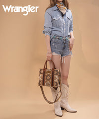 Wrangler Aztec Pattern Dual Sided Print Tote Bag