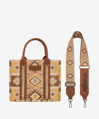 Wrangler Aztec Pattern Dual Sided Print Tote Bag