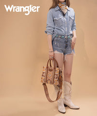 Wrangler Aztec Pattern Dual Sided Print Tote Bag