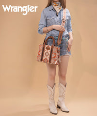 Wrangler Aztec Pattern Dual Sided Print Tote Bag