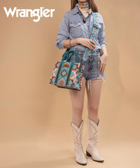 Wrangler Aztec Pattern Dual Sided Print Tote Bag