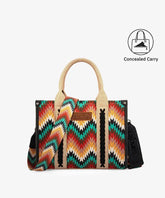 Wrangler Southwestern Pattern Concealed Carry Wide Tote Collection