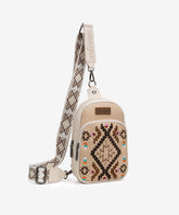 Wrangler Aztec Embroidered Whipstitch Sling Bag