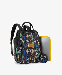 Wrangler Leopard Print Diaper Bag in Black