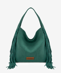 Wrangler Fringe Studded Hobo Bag