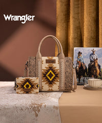 Wrangler Tooled Aztec Knitted Concealed Carry Tote Set