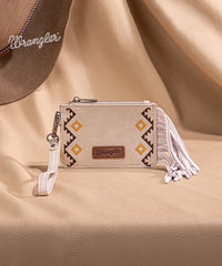 Wrangler Aztec Embroidered Fringe Card Wallet