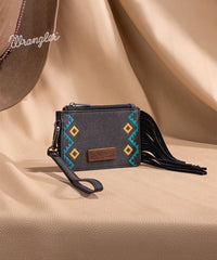 Wrangler Aztec Embroidered Fringe Card Wallet