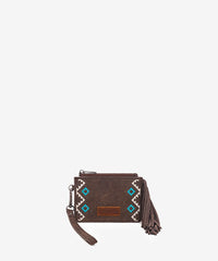Wrangler Aztec Embroidered Fringe Card Wallet