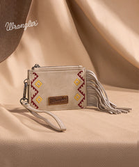 Wrangler Aztec Embroidered Fringe Card Wallet