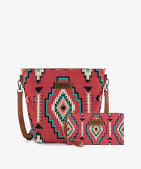 Wrangler Aztec Print Shoulder Bag in BDY
