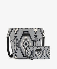 Wrangler Aztec Print Shoulder Bag in BK