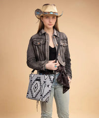 Wrangler Aztec Print Shoulder Bag in BK