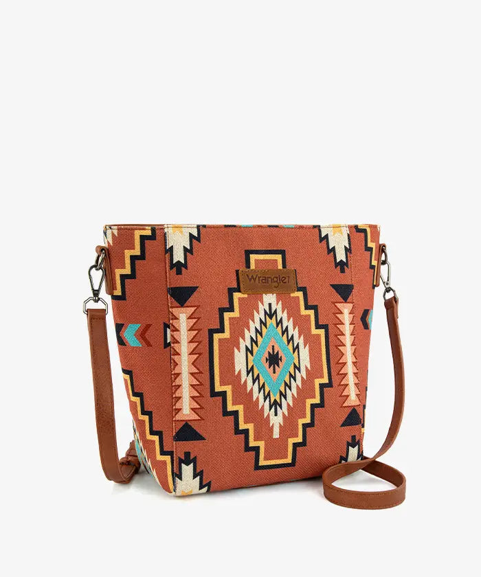 Wrangler Aztec Print Shoulder Bag in BR