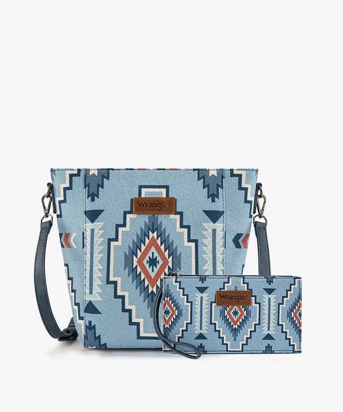Wrangler Aztec Print Shoulder Bag in JN