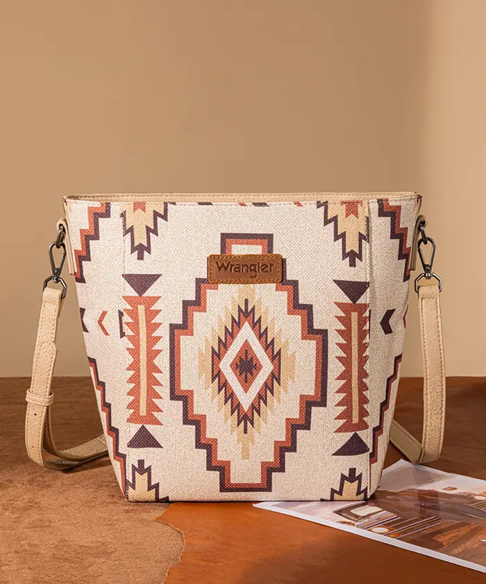 Wrangler Aztec Print Shoulder Bag in TN