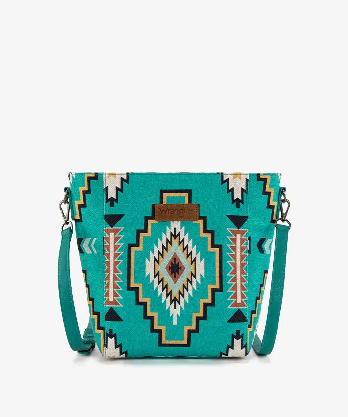 Wrangler Aztec Print Shoulder Bag in TQ